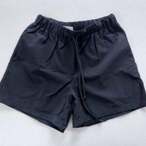 Oak + Fort elastic drawstring stretchy spandex/nylon shorts